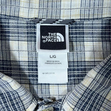 Load image into Gallery viewer, The North Face TNF Grey Check Utility Hiking Short Sleeve Cotton Shirt
