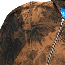 Load image into Gallery viewer, ADIDAS Classic Embroidered Mini Trefoil Logo Bleach Tie Dye Zip Hoodie
