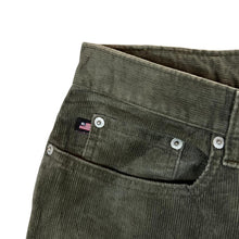 Load image into Gallery viewer, Vintage POLO JEANS CO. Ralph Lauren &quot;Saturday Jean&quot; Green Corduroy Cord Straight Leg Trousers

