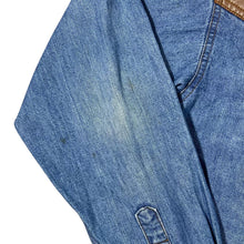 Load image into Gallery viewer, Vintage Cowboy Western Embroidered Patterned Blue Denim Long Sleeve Shirt
