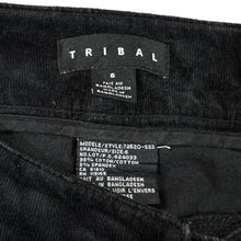 Load image into Gallery viewer, TRIBAL Classic Slim Fit Black Corduroy Cord Trousers
