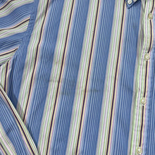 Load image into Gallery viewer, TOMMY HILFIGER &quot;80&#39;s Two Ply Cotton&quot; Multi Striped Mini Logo Long Sleeve Button-Up Shirt
