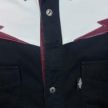Load image into Gallery viewer, Vintage Stars &amp; Striped Cowboy Western Colour Block Cotton Long Sleeve Shirt
