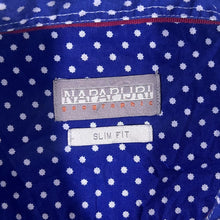 Load image into Gallery viewer, Napapijri Geographic &quot;Slim Fit&quot; Paisley Patterned Blue Long Sleeve Cotton Shirt

