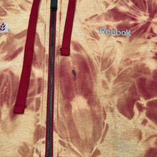 Load image into Gallery viewer, REEBOK Classic Embroidered Mini Logo Spellout Tie Dye Zip Hoodie
