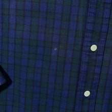 Load image into Gallery viewer, Vintage Tommy Hilfiger Navy Green Tartan Check Crest Logo Long Sleeve Button-Down Shirt
