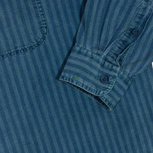 Load image into Gallery viewer, Vintage ST MICHAEL Marks &amp; Spencer Blue Striped Long Sleeve Cotton Shirt
