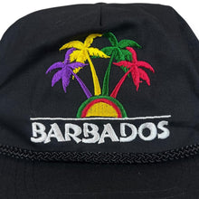 Load image into Gallery viewer, Vintage 90&#39;s Barbados Embroidered Souvenir Spellout Black Baseball Cap

