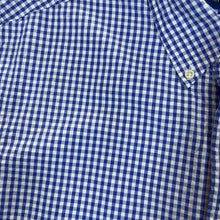 Load image into Gallery viewer, Vintage RALPH LAUREN &quot;Custom Fit&quot; Blue White Check Short Sleeve Button-Up Shirt
