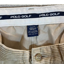 Load image into Gallery viewer, Early 00&#39;s POLO GOLF Ralph Lauren Classic Beige Corduroy Cord Straight Leg Trousers
