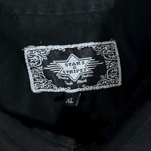 Load image into Gallery viewer, Vintage Stars &amp; Stripes Cowboy Western Black Brown Popper Long Sleeve Shirt
