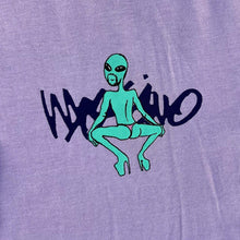 Load image into Gallery viewer, MOSSIMO Logo Spellout Alien Cartoon Character Lilac Purple Graphic T-Shirt
