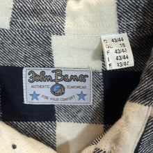 Load image into Gallery viewer, Vintage JOHN BANER Cowboy Western Style Plaid Check Long Sleeve Flannel Shirt
