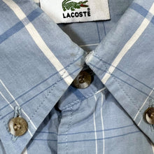 Load image into Gallery viewer, Vintage LACOSTE Embroidered Mini Pocket Logo Plaid Check Short Sleeve Button-Up Shirt
