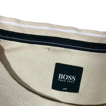 Load image into Gallery viewer, HUGO BOSS GOLF Classic Mini Sleeve Logo Cream Beige Crewneck Sweatshirt
