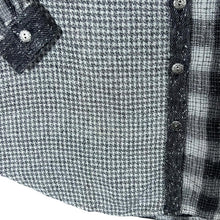 Load image into Gallery viewer, Vintage 90&#39;s Embroidered Multi Check Houndstooth Cotton Viscose Long Sleeve Shirt

