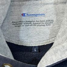 Load image into Gallery viewer, CHAMPION Classic Logo Spellout Graphic Navy Blue Pullover Hoodie

