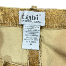 Load image into Gallery viewer, Vintage TABI INTERNATIONAL Paisley Patterned High Waisted Corduroy Cord Trousers
