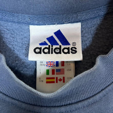 Load image into Gallery viewer, Vintage 90&#39;s ADIDAS Embroidered Mini Logo Blue Crewneck Sweatshirt
