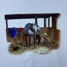 Load image into Gallery viewer, Vintage Wild Wings (1997) Horse Stable Wildlife Graphic White T-Shirt
