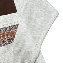 Load image into Gallery viewer, Vintage 90&#39;s KNIGHTSBRIDGE Grandad Patterned Panel Colour Block Collared Sweatshirt
