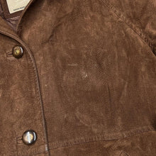 Load image into Gallery viewer, Vintage 90’s LADY COLLECTION Italian Suede Leather Fur Trim Hooded Jacket

