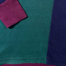 Load image into Gallery viewer, Vintage Hard Rock Cafe "Kuala Lumpur" Embroidered Colour Block Long Sleeve Polo Shirt
