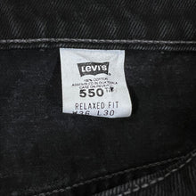 Load image into Gallery viewer, Vintage LEVI&#39;S 550 &quot;Relaxed Fit&quot; Classic Black Denim Straight Leg Jeans
