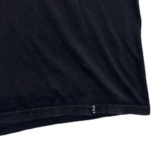 Load image into Gallery viewer, HUF Skater Streetwear Abstract Logo Spellout Graphic Black T-Shirt
