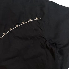 Load image into Gallery viewer, Cowboy Western Style Metal Stud Black Popper Polyester Cotton Long Sleeve Shirt
