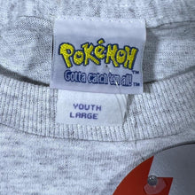 Load image into Gallery viewer, Vintage Nintendo Pokemon (1999) “Pikachu GO!” Anime Graphic Logo Spellout Grey T-Shirt
