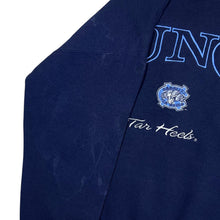 Load image into Gallery viewer, Vintage 90's Lee NCAA TAR HEELS North Carolina College Embroidered Navy Sweatshirt
