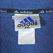 Load image into Gallery viewer, Vintage ADIDAS Embroidered Mini Logo Three Stripe Blue Zip Fleece Sweatshirt
