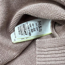 Load image into Gallery viewer, M&amp;S Marks &amp; Spencer Embroidered Floral Flower Mock Neck Heavy Knit Sweater Jumper
