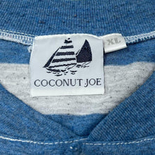 Load image into Gallery viewer, Vintage COCONUT JOE “Individual Basics” Embroidered Logo Striped Henley Button T-Shirt
