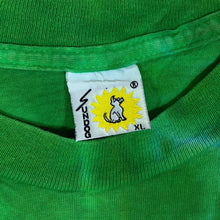 Load image into Gallery viewer, Vintage 90&#39;s Sundog &quot;Joe&#39;s Crab Shack&quot; Souvenir Peace Green Tie Dye Single Stitch T-Shirt
