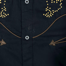 Load image into Gallery viewer, Atlas For Men Cowboy Western Black Cotton Long Sleeve Shirt
