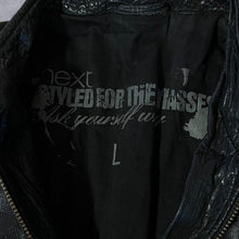 Load image into Gallery viewer, Early 00&#39;s NEXT Classic Black Genuine Real Leather Zip Biker Jacket
