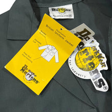 Load image into Gallery viewer, DR. MARTENS WORKWEAR Classic Grey Green Open Collar Cotton Long Sleeve Work Chore Shirt
