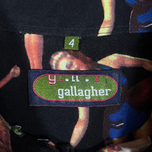 Load image into Gallery viewer, Vintage GALLAGHER Pinup Girl Rockabilly All-Over Print Short Sleeve Shirt
