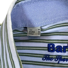 Load image into Gallery viewer, Barbour &quot;The Sporting Shirt&quot; Blue Green Striped Long Sleeve Button-Up Cotton Shirt
