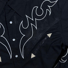 Load image into Gallery viewer, Last Rebels Cowboy Western Rockabilly Embroidered Popper Long Sleeve Shirt
