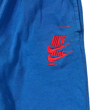 Load image into Gallery viewer, NIKE Embroidered Logo Spellout Blue Sweat Pants Joggers Bottoms
