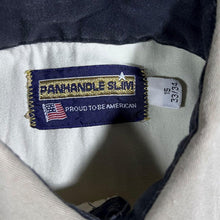 Load image into Gallery viewer, Vintage 90&#39;s Panhandle Slim Cowboy Western Beige Cream Popper Long Sleeve Shirt
