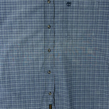Load image into Gallery viewer, Vintage Timberland Classic Grey-Blue Check Short Sleeve Button-Up Shirt
