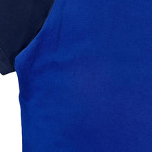 Load image into Gallery viewer, NIKE AIR Embroidered Big Logo Spellout Colour Block Blue T-Shirt
