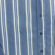 Load image into Gallery viewer, Vintage 90&#39;s Coliseum Blue White Striped Long Sleeve Cotton Button-Up Shirt
