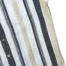 Load image into Gallery viewer, Vintage K'era Activewear Multi Striped Patterned Short Sleeve Cotton Flannel Shirt
