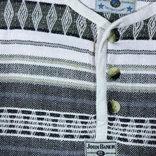 Load image into Gallery viewer, Vintage John Baner Multi Striped Patterned Long Sleeve Henley Button Shirt Top
