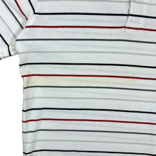 Load image into Gallery viewer, OAKLEY Multi Striped Mini Logo White Short Sleeve Polo Shirt

